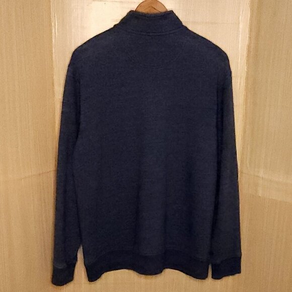 Lands' End Mens Blue Quarter Zip Sweatshirt Pullover XL - Picture 2 of 5